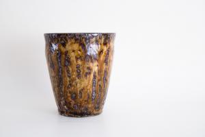 灰釉 氷裂 ロックカップ(立)