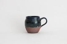 瑠璃釉掛分マグカップ