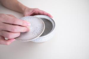 蓋付ボウル 墨白