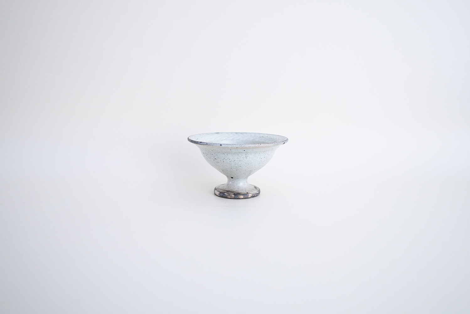 青灰リーフ高台鉢 ミニ