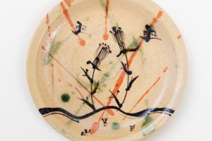 弥七田織部 丸皿 B