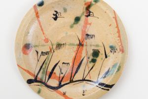 弥七田織部 丸皿 C