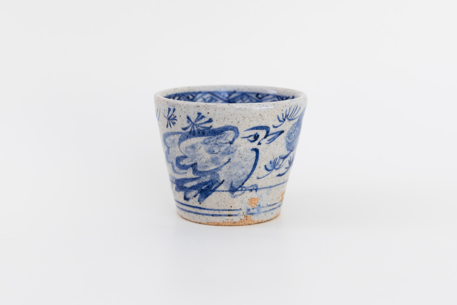 鷹と松 蕎麦猪口