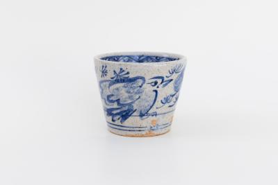 鷹と松 蕎麦猪口