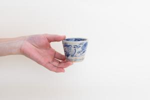 鷹と松 蕎麦猪口