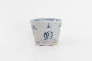 太鼓を拾う鬼 蕎麦猪口 A