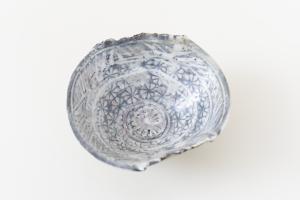 三島 銀彩盃 (木箱付)