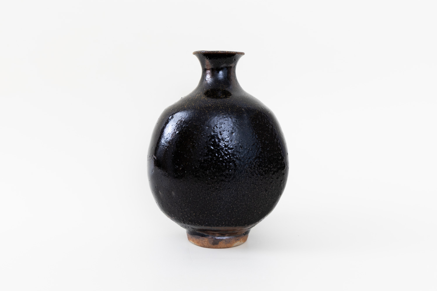 黒高麗 扁壺徳利 (木箱付)