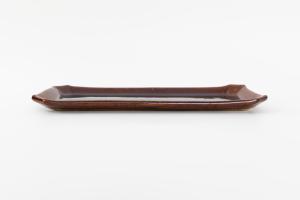 飴釉 八角長角皿