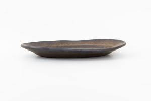 金釉 リムだ円皿