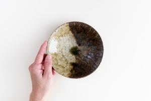 5寸皿 掛分ビードロ A