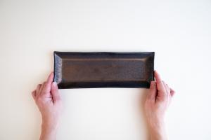 金釉 長角皿(細)