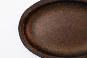 金釉 オーバル皿