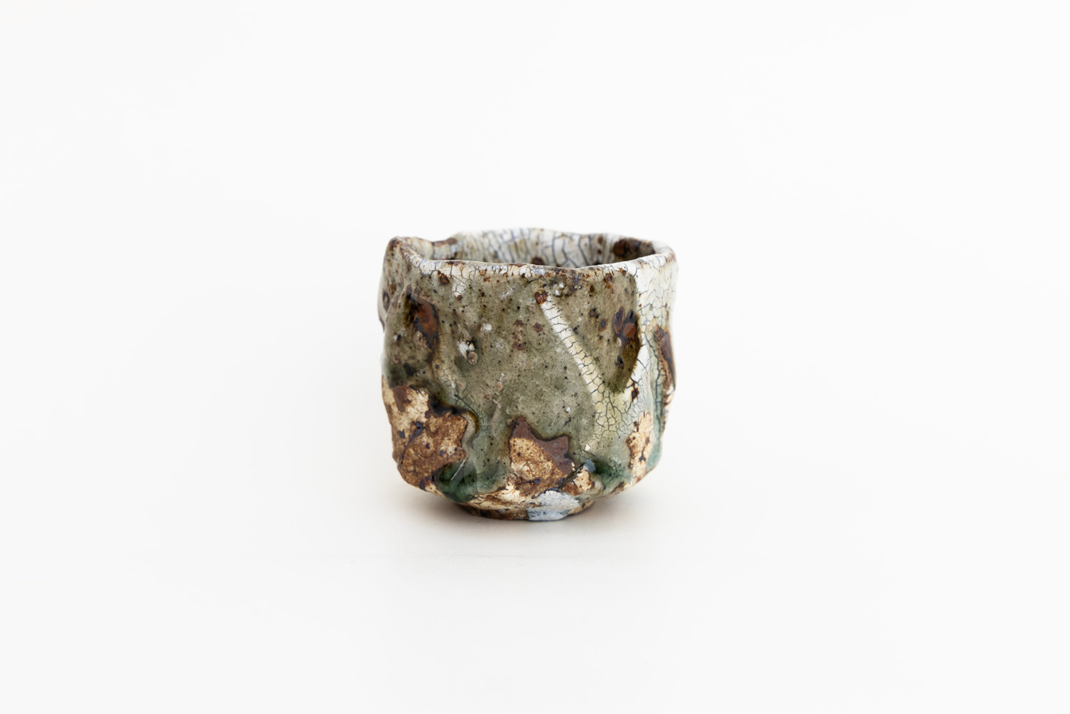 灰釉 粉引 ぐい呑み A(木箱付)