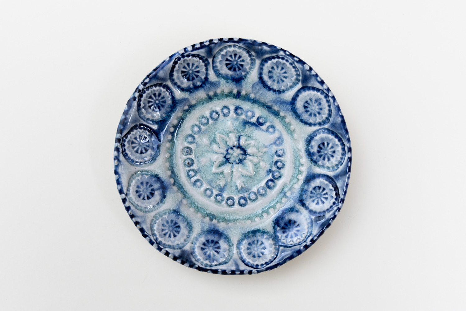 灰釉呉須 5.5寸皿 B