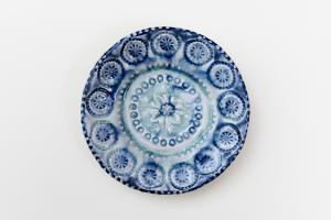 灰釉呉須 5.5寸皿 B