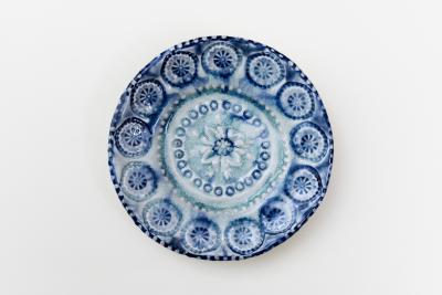 灰釉呉須 5.5寸皿 B