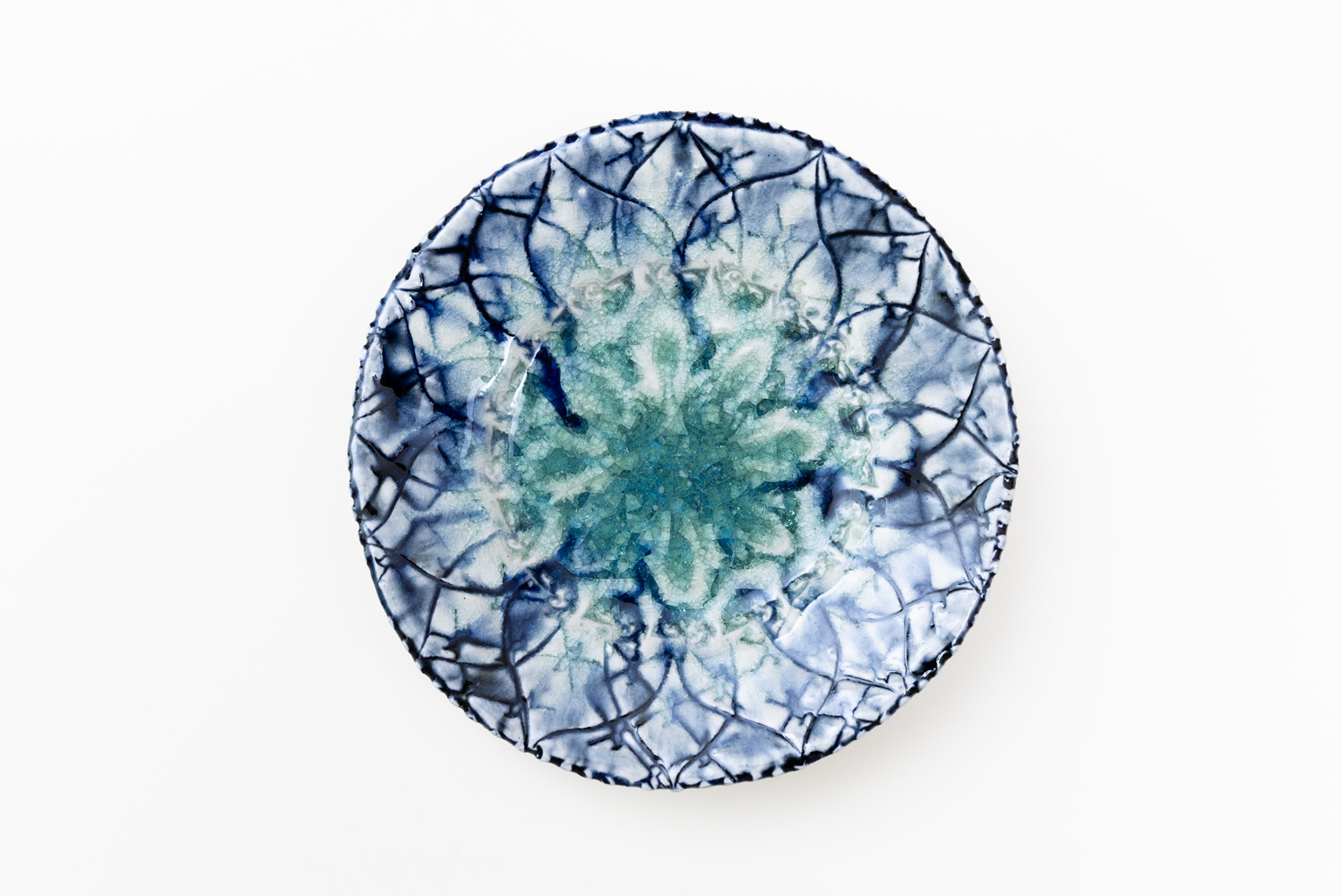 灰釉呉須 5.5寸皿 D