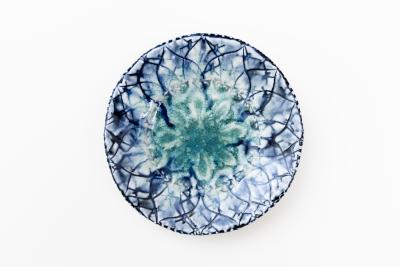 灰釉呉須 5.5寸皿 D