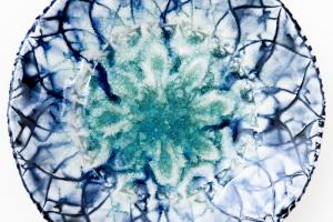 灰釉呉須 5.5寸皿 D