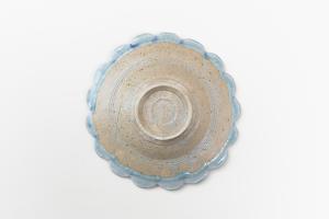 灰釉呉須 中鉢 C