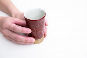 赤巻 金彩細カップ