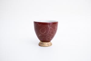 赤巻 金彩酒盃B