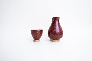 赤巻 金彩酒盃B