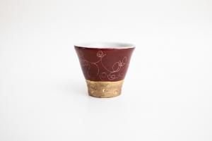 赤巻 金彩酒盃C