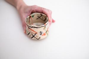 弥七田織部 ぐい呑 B(木箱付)