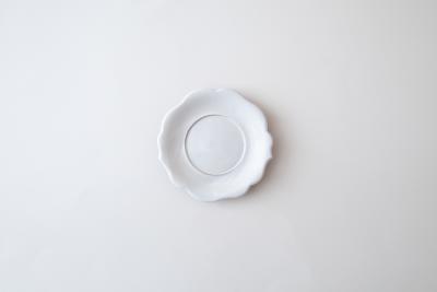 輪花盤 14cm 白