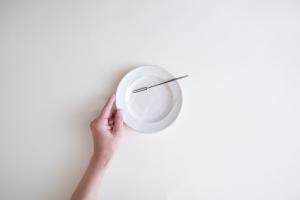 粉引 リム皿 5寸