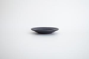 黒釉 リム皿 5寸