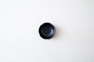 黒釉 小花 3寸