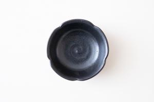 黒釉 小花 3寸