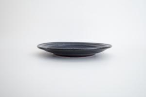 瑠璃釉 リーフ皿 8寸