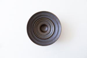 錆釉 リーフリムボウル 5寸