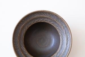 錆釉 リーフリムボウル 5寸