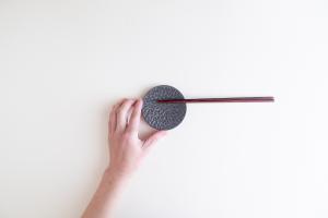  LEAF VEIN 錆釉 3寸