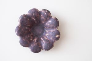 灰紫 豆皿 3寸C