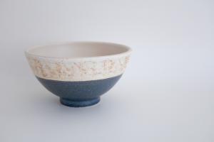 スクラッチ　飯碗(大) 青