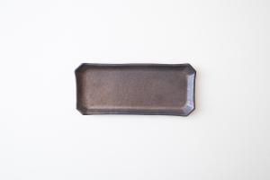 金釉 八角 長方皿