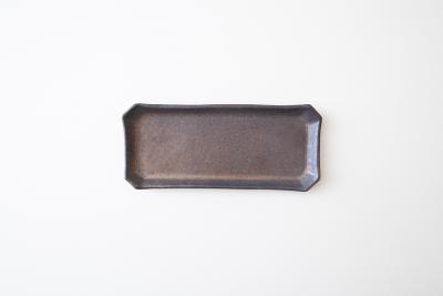 金釉 八角 長方皿