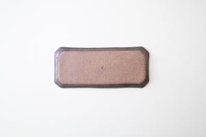 金釉 八角 長方皿