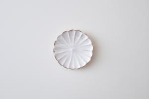 粉引 輪花豆皿