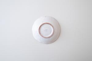 粉引 雲流皿 5寸