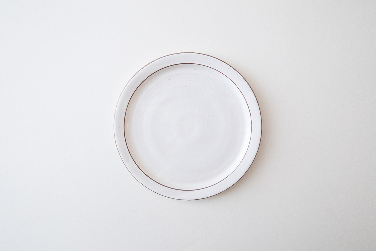 粉引 ナローリム パン皿