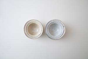 青灰 リーフリムボウル 豆