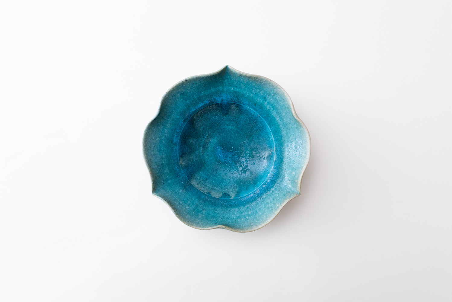 3トンガリ 深鉢 6寸 青 A2