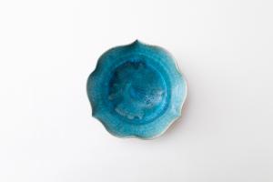 3トンガリ 深鉢 6寸 青 A2